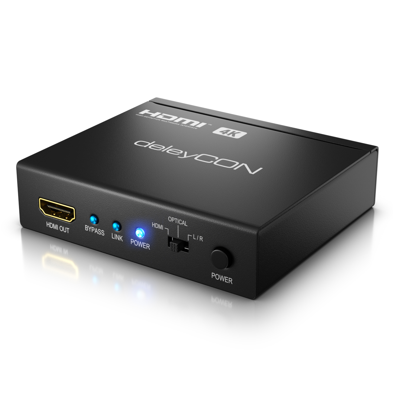 deleyCON 4K HDMI Audio Inserter Konverter Wandler HDMI SPDIF Toslink L ...