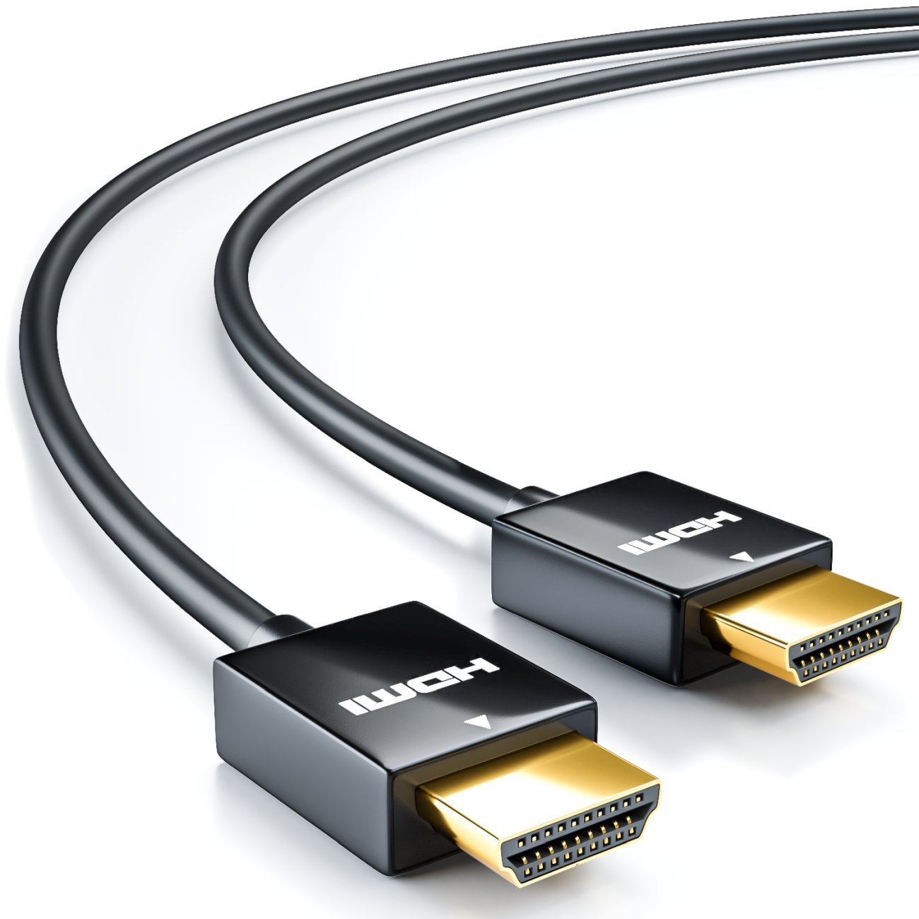 tijger Festival Omleiding deleyCON HDMI Kabel - SLIM - High Speed mit Ethernet - SUPER flexibel -  Schwarz - deleyCON