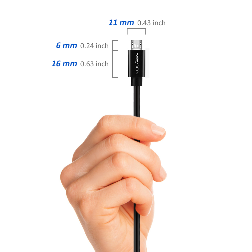 deleyCON Câble USB 2.0 - Lightning 0.15 m (Blanc) - MK-MK395 