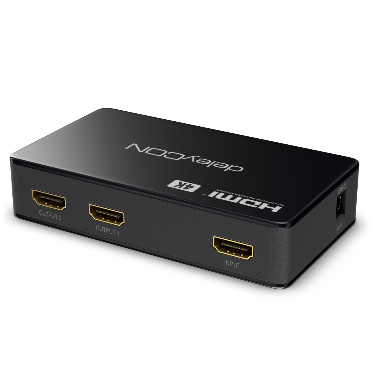 deleyCON 4k UHD HDMI Splitter / Verteiler 2 Port - deleyCON