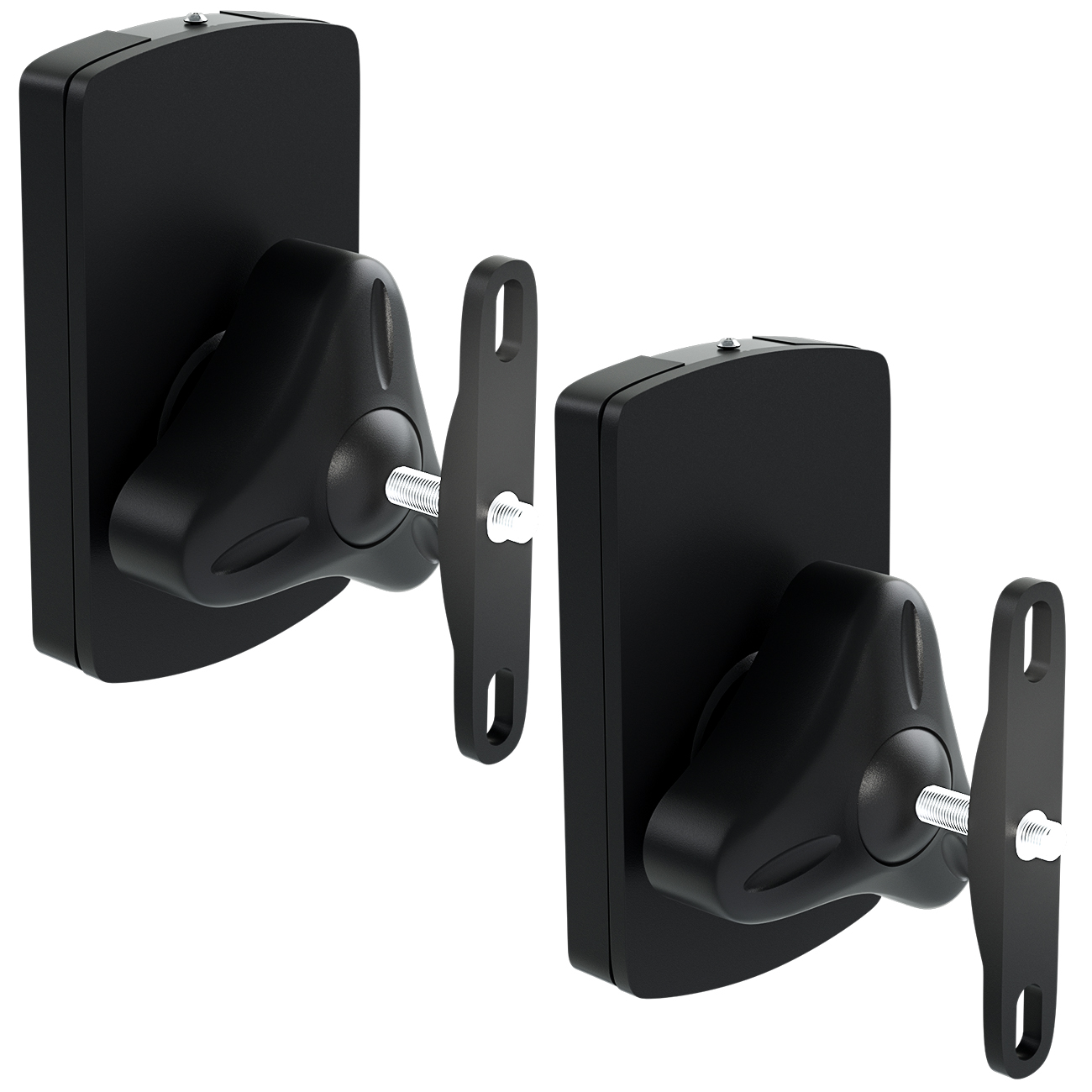 deleyCON 2 Lautsprecher-Boxen Wandhalterung für SONOS Play 1 Schwenkbar Drehbar Neigbar Full-Motion Halterung Wand-Halter Multiroom Speaker Weiß 