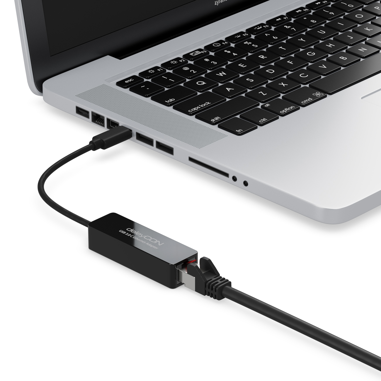 deleyCON Adaptateur LAN USB-C à RJ45 Ethernet Gigabit USB 3.0 (USB 3.1  Gen1) Compatible avec Windows Mac PC Ordinateur Portable Macbook Ultrabook  Tablet-PC - Blanc - Hub USB - Achat & prix