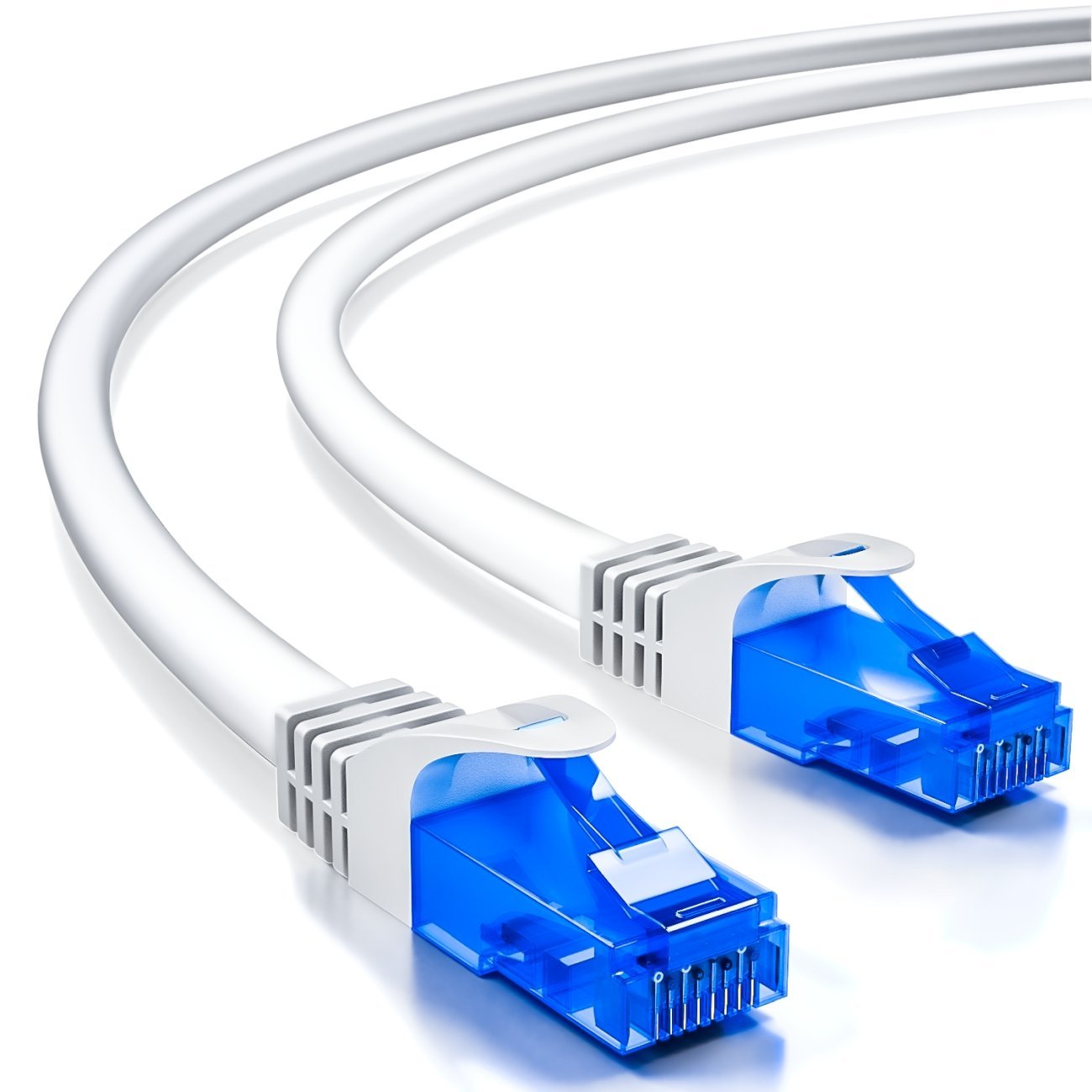 20m roter Stecker weiß U/UTP 6 Netzwerkkabel Cat 