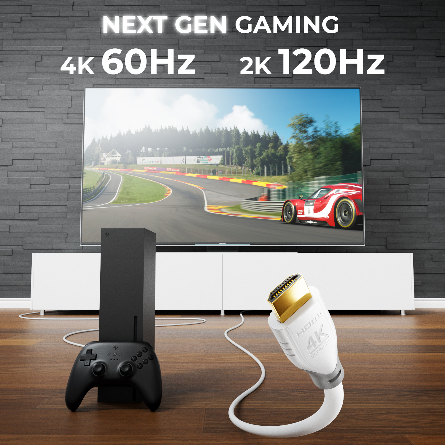 DeleyCON Cavo HDMI 10 M – Compatibile 4K UHD 2160p, HDCP, Ethernet, 18 Gbps, Contatti Dorati