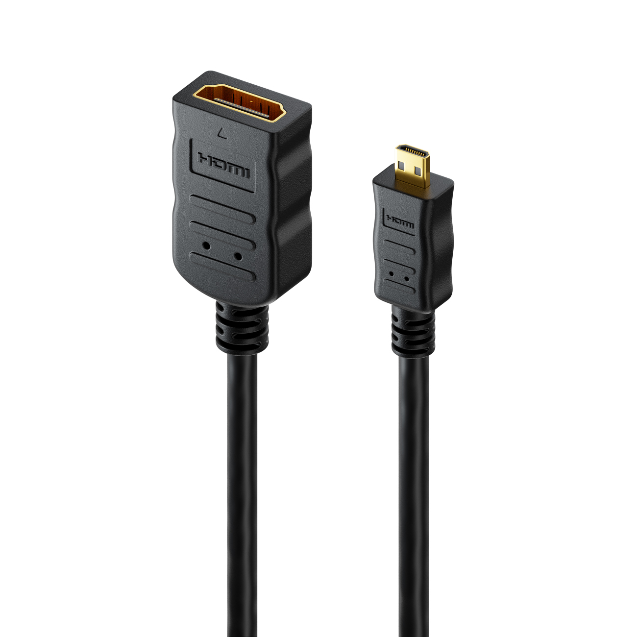 Audio Rückkanal mumbi MICRO HDMI auf HDMI Adapter Adapter mit Ethernet zertifiziert HDMI Buchse vergoldet 19pol auf mikro HDMI Stecker 