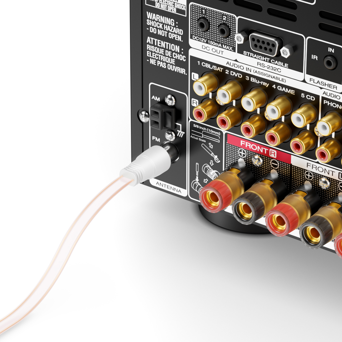 75 Ohm Antenne Fm Radio Heim Stereo Empfänger Schwarz für Zubehör Praktische 