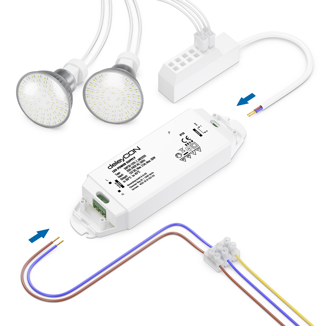 LED Trafo / Driver 12V, 1-30W zur Stromversorgung von LED-Leuchten