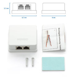 Câbles Ethernet deleyCON 2X Cat 6a Connecteur Réseau RJ45 avec Connexion  LSA sans Outils pour Câbles d'Installation Rigi 280661 - Cdiscount  Informatique