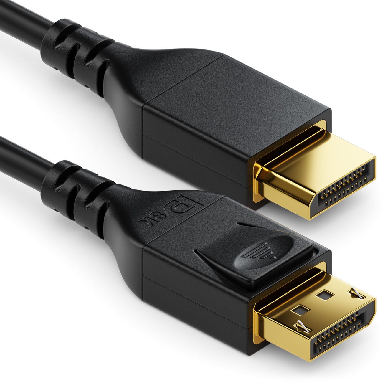 deleyCON 2m DisplayPort Kabel 4K 8K UHD 1.4 HBR3 Display Port Kabel OFC Kupfer