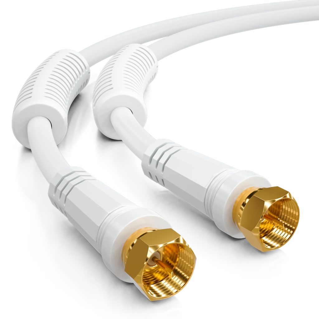 deleyCON SAT TV Antennenkabel Koaxial Kabel HDTV 4Fach
