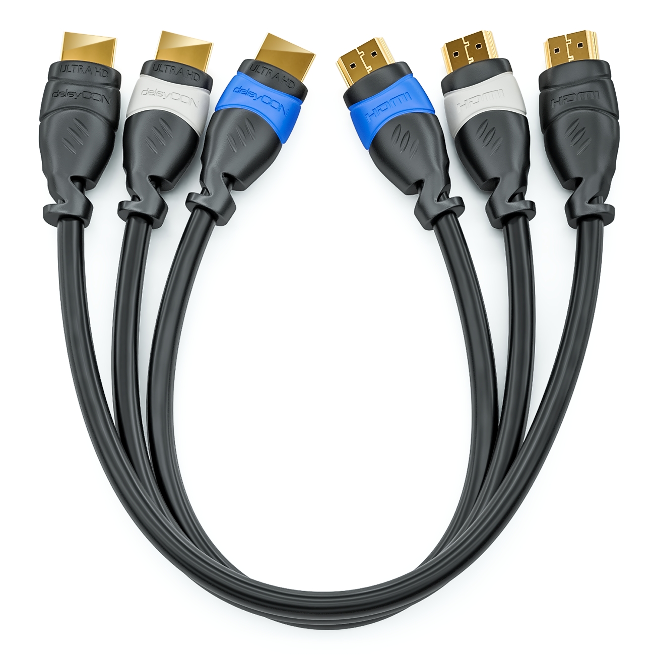 deleyCON 6m Câble HDMI 2.0a/b - Haute Vitesse avec Ethernet - UHD