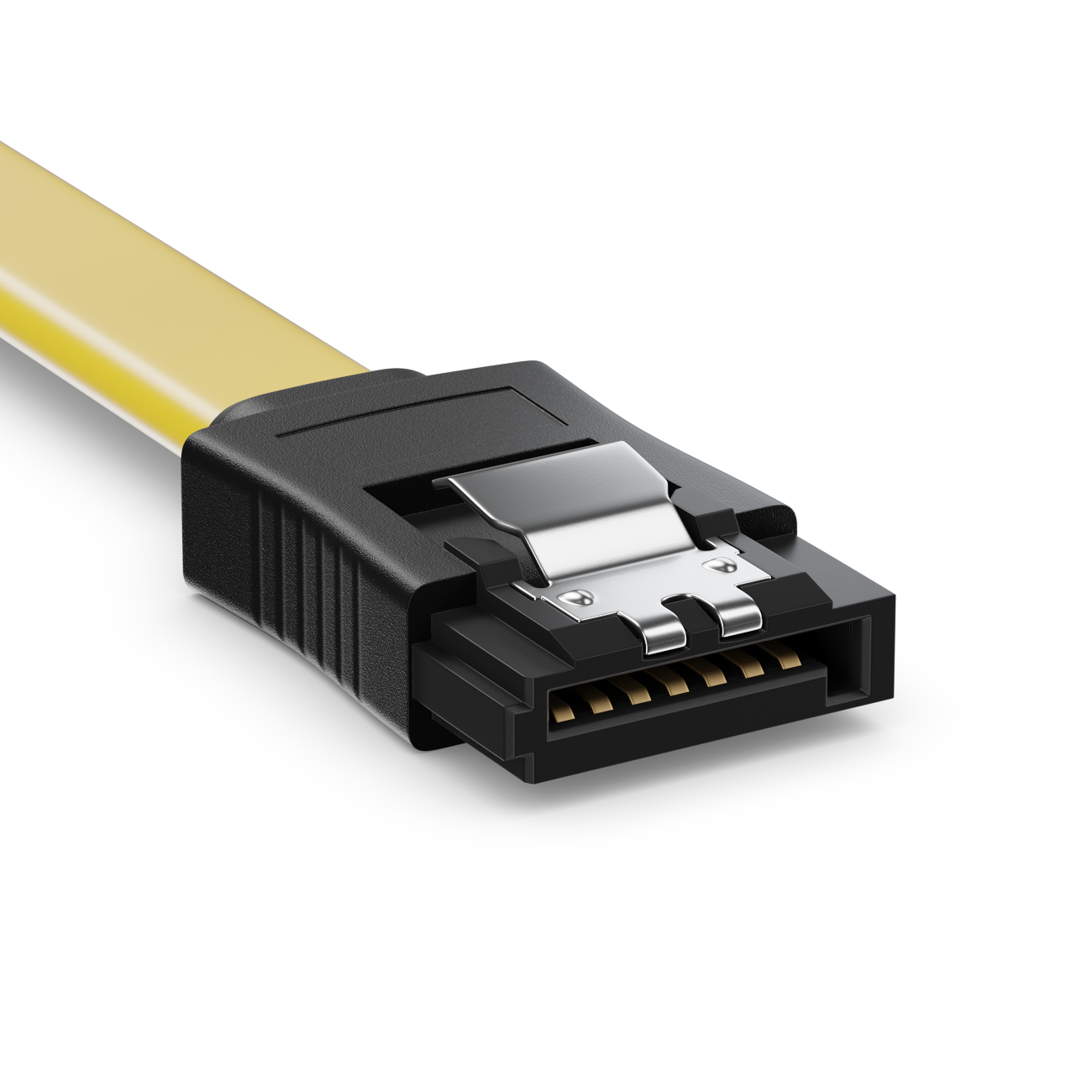 2X gerade zu gerade 4 Stück Farbe: Gelb deleyCON SATA Kabel 50cm S-ATA 3 HDD SSD Datenkabel 6 GBit/s 2X 90° zu gerade