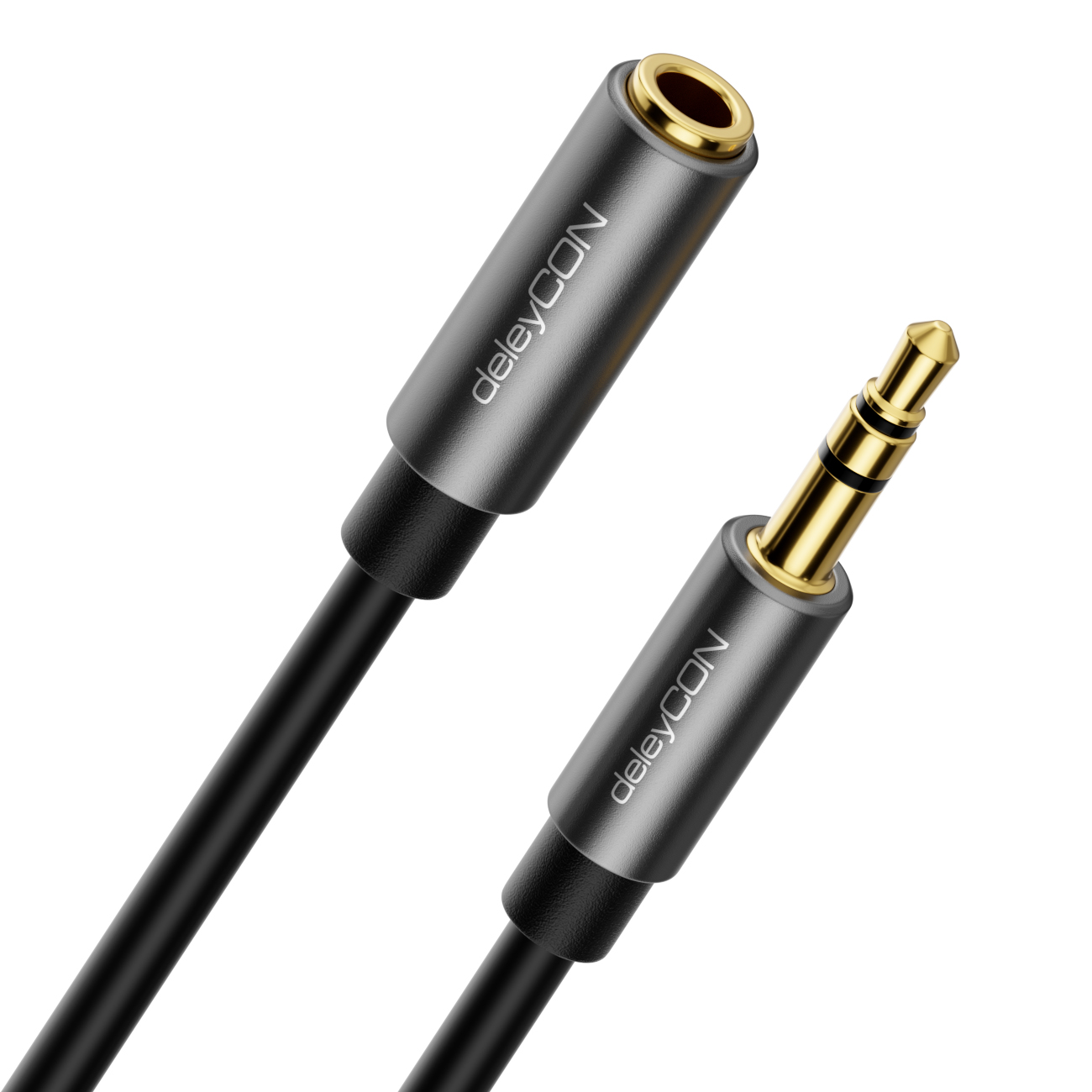 deleyCON Klinke Audio Stereo AUX Kabel Verlängerungskabel 3,5mm  Klinkenkabel Audiokabel Verlängerung - deleyCON