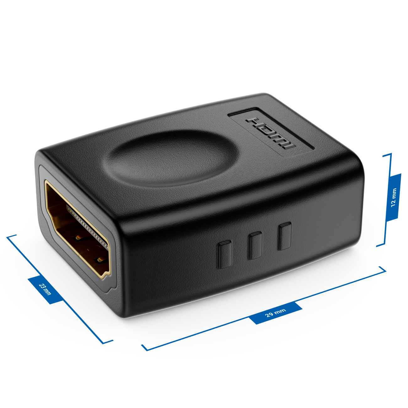 Répéteur/Amplificateur Signal HDMI DeleyCON - Compatible 4K Jusqu'à 18m Et 1080p Jusqu'à 35m, Prises Femelle-Femelle, Noir - Améliore La Qualité Audio/Video