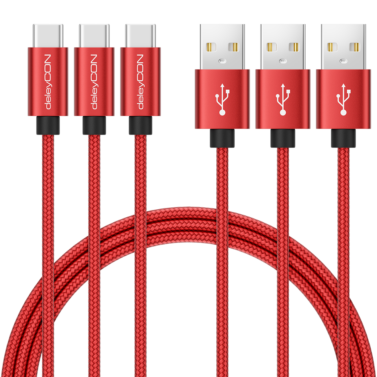 deleyCON Câble USB 2.0 USB C - Lightning 1 m