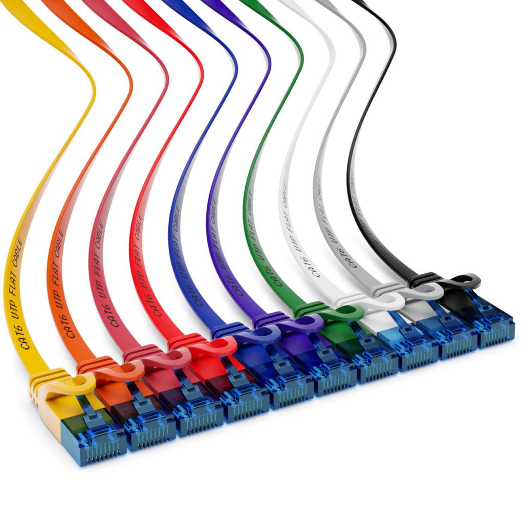 DeleyCON CAT8.1 Flachkabel 1m - 40 Gbit/s LAN Kabel Mit RJ45 Stecker