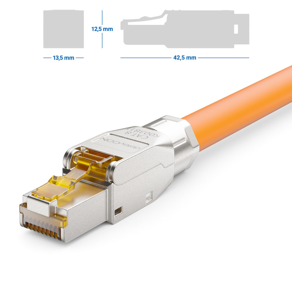 Deleycon 12X CAT 8 Connettore Di Rete RJ45 A Sgancio Rapido Con
