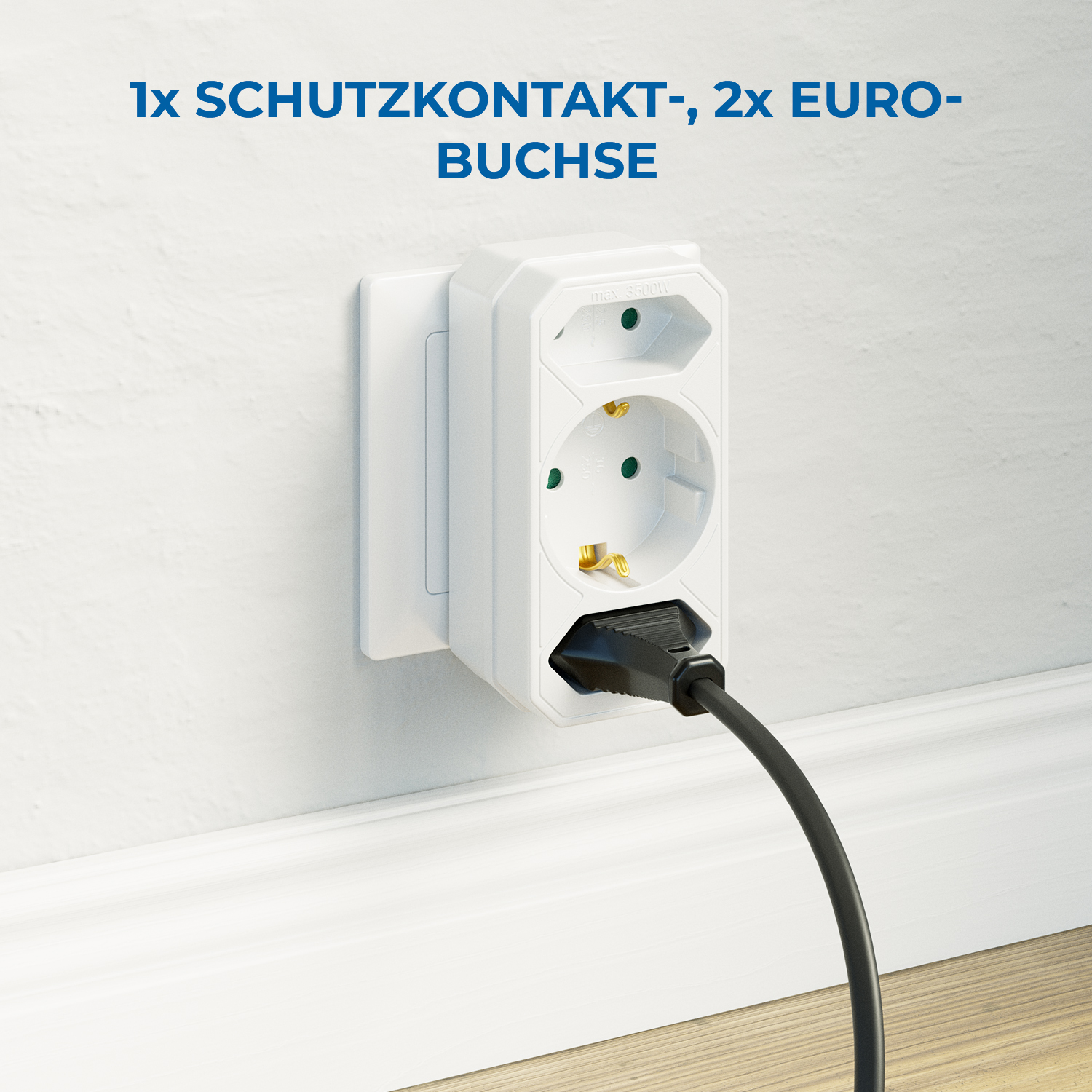 Steckdose Schukostecker Doppelstecker Multistecker Adapterstecker Schu—  Fenster-Bayram