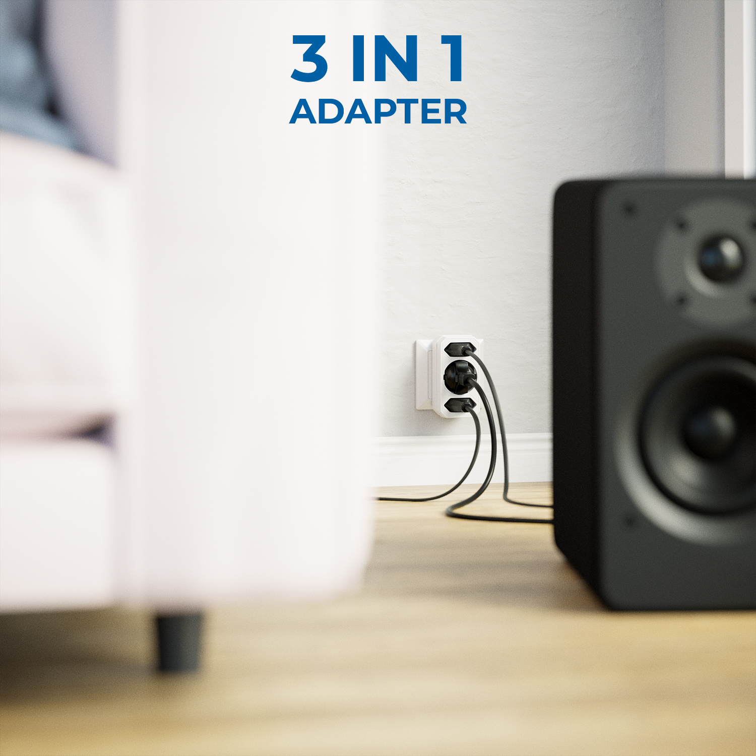 2-fach Doppelstecker Steckdose Multistecker Adapterstecker Schutzkonta—  Fenster-Bayram